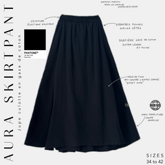 aura skirtpant jupe culotte en gaze de coton espresso