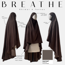 breathe khimar à fentes mocha meringue