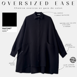 chemise oversize en gaze de coton