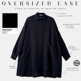chemise oversize en gaze de coton