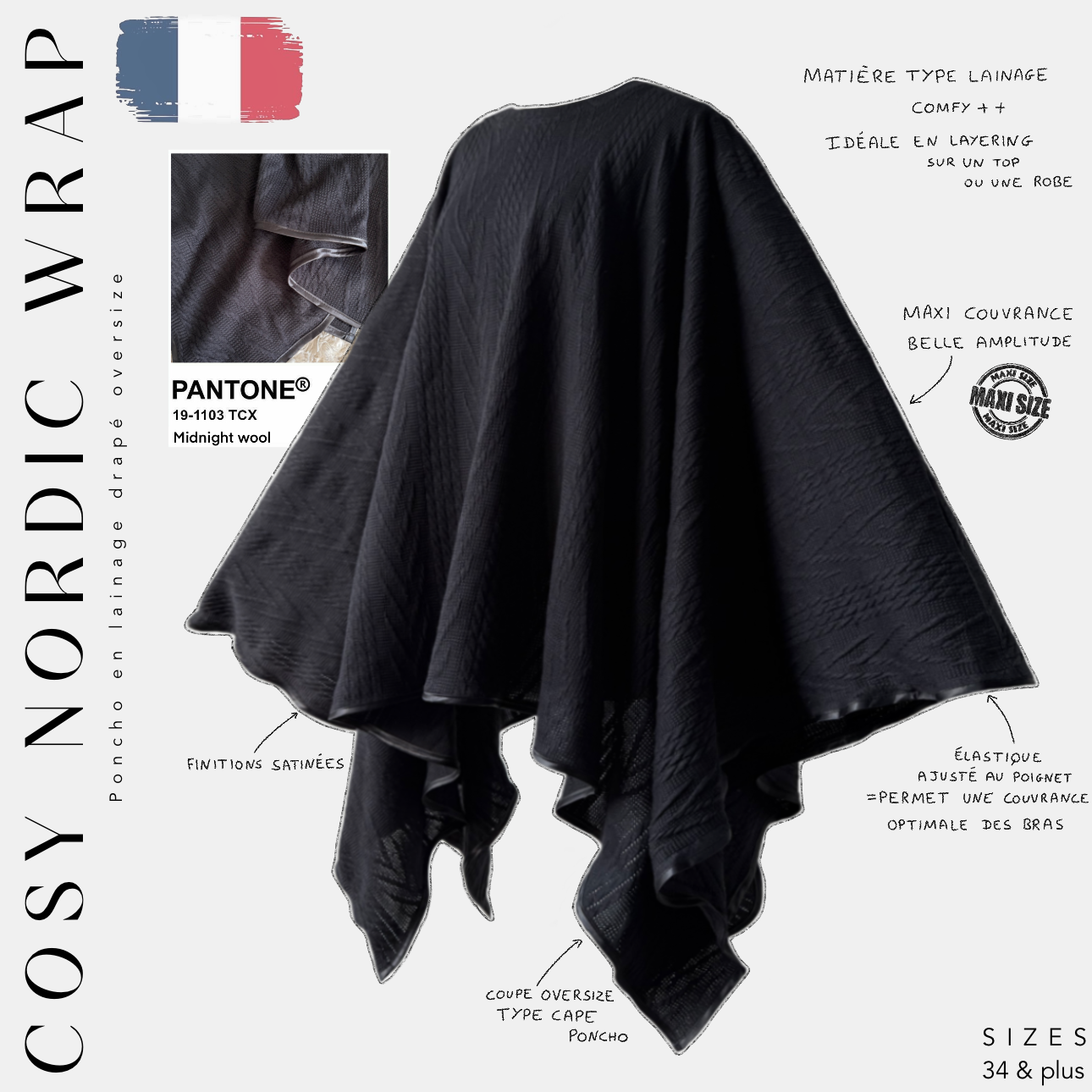 cosy nordic wrap pantone midnight wool 