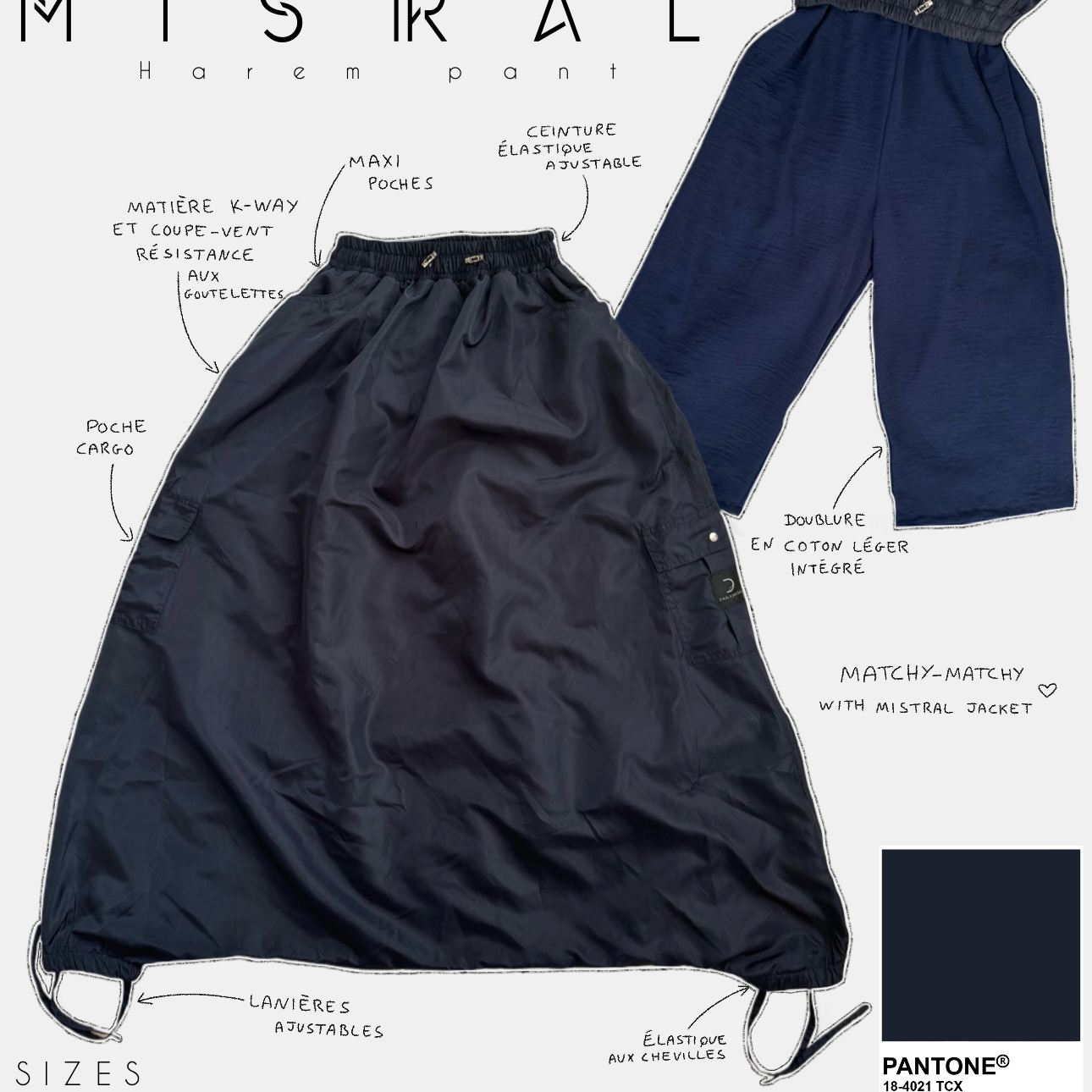 harem pant mistral midnight blue 