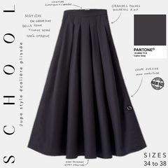jupe style écolière school plissée came gray