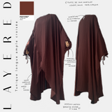 layered tunique longue ample croisée henna