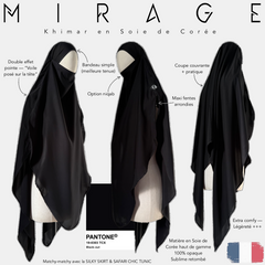 mirage khimar pantone black out