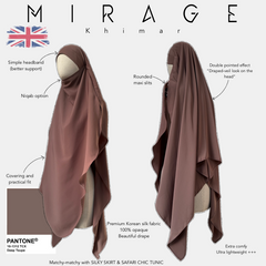 mirage khimar pantone deep taupe