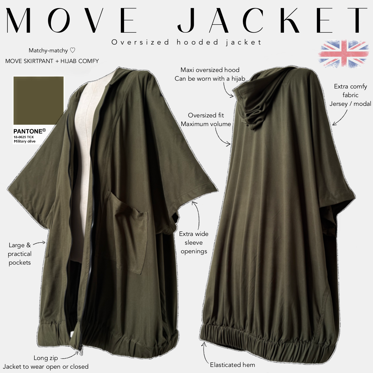 move jacket oversized hooded jacket panton 