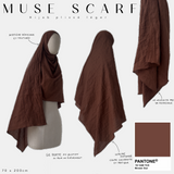muse scarf hijab plissé léger brown out 