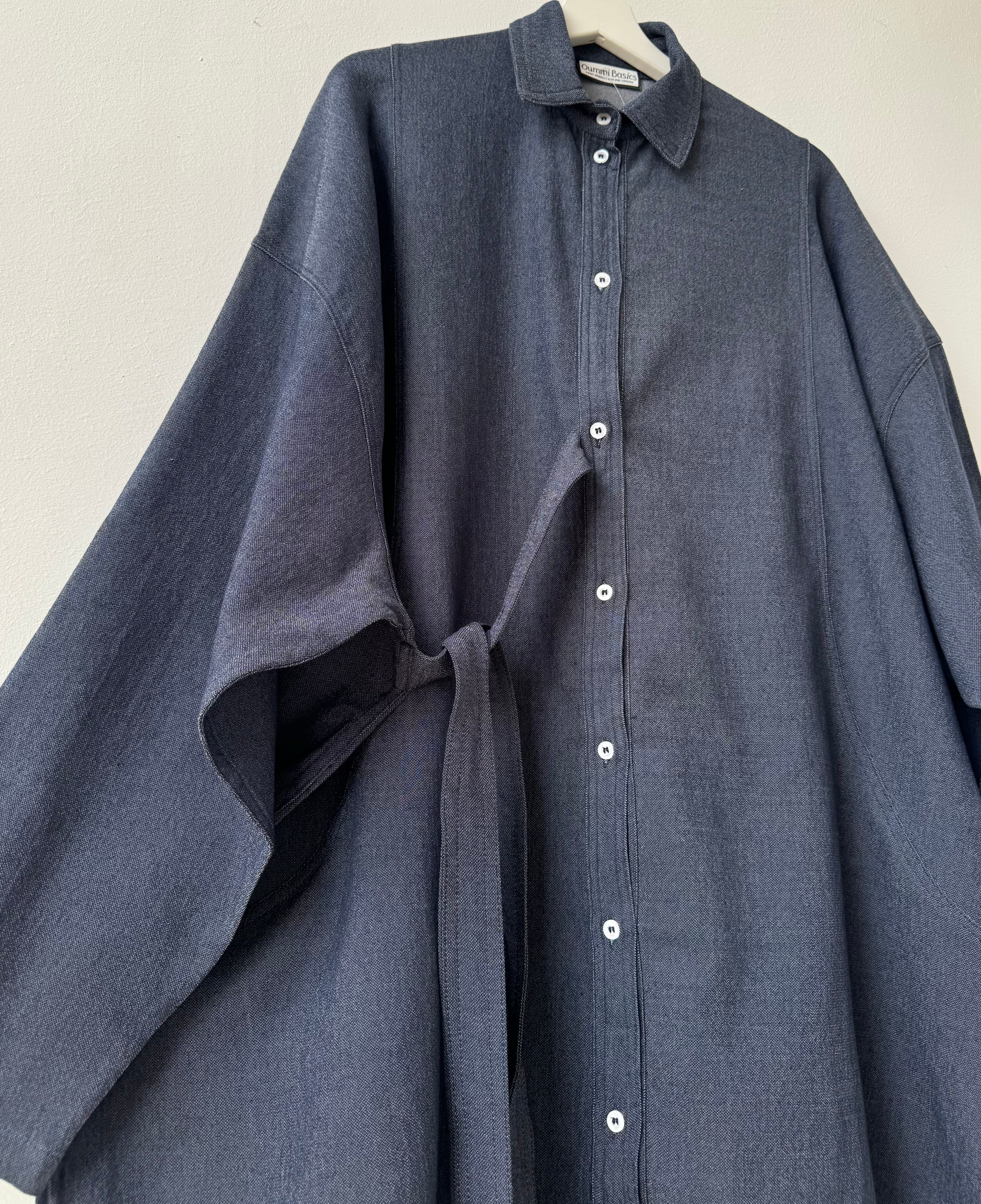 ocean tie shirt blue