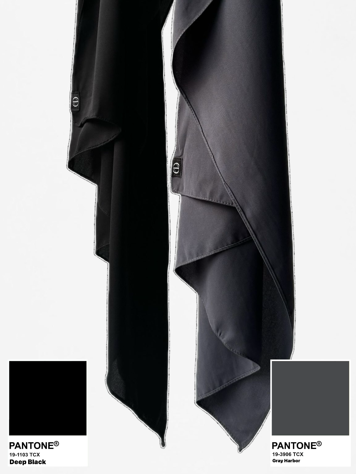 pantone deep black & pantone gray harbor
