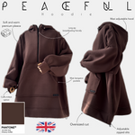 peadefull hoodie chicory  coffee 