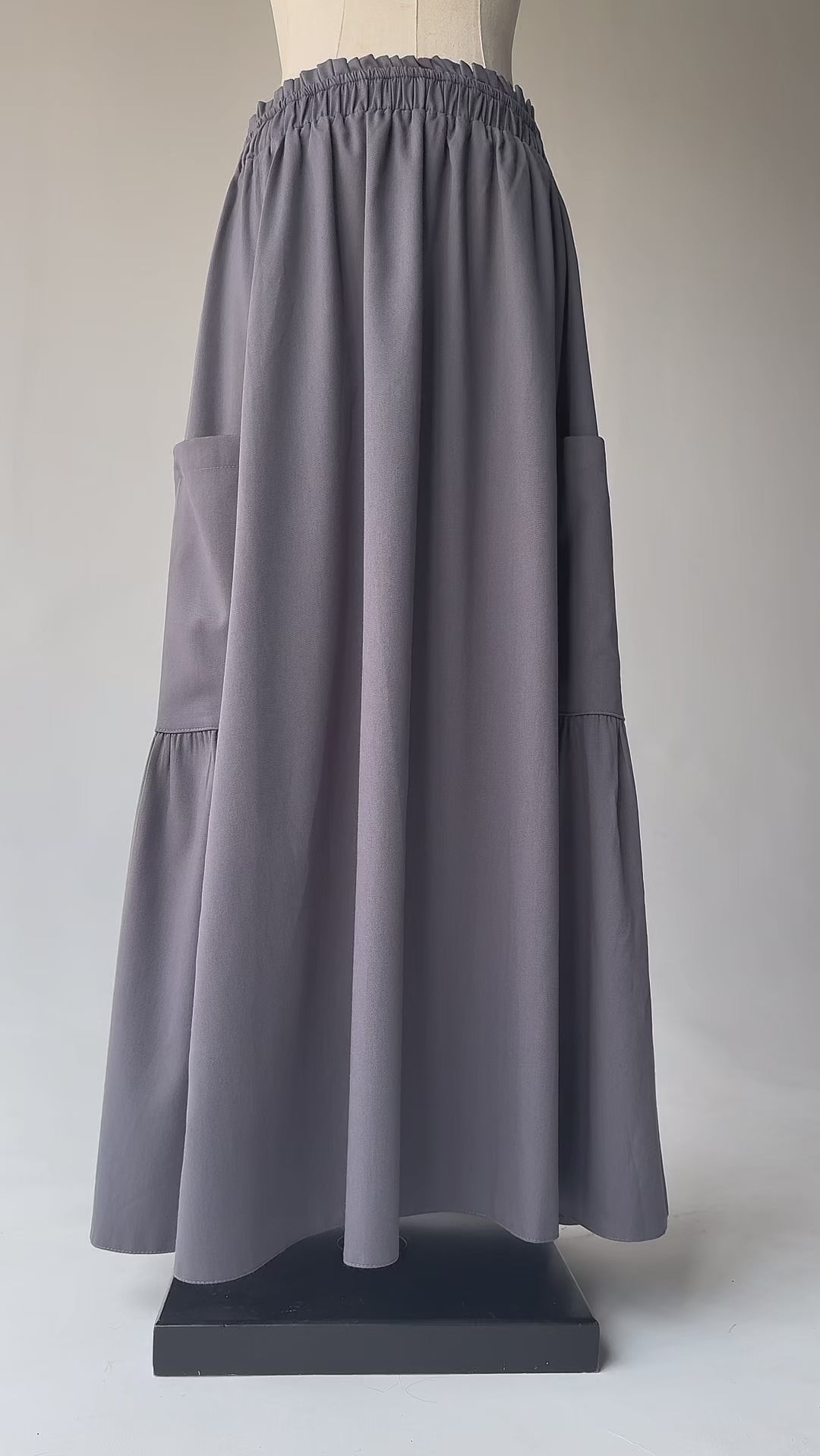 Safari gray skirt stormy weather 