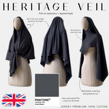 pull - on balaclava +  layered hijab grey whale  