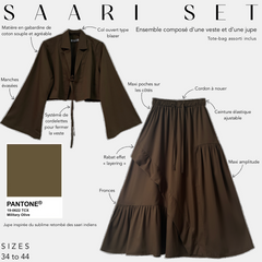 sari set pantone military olive 