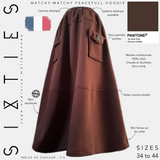 sixties jupe oversize molletonnée pantone chicoty coffee