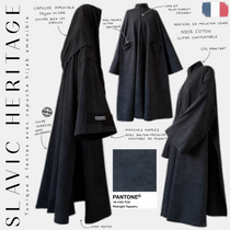 slavic heritage tunique à fentes avec capuche hijab amovible pantone midnight tapestry