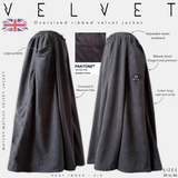 velvet oversized velvet jacket pantone graphite velvet 