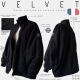 velvet vest oversize en velours cotelé pantone black velvet