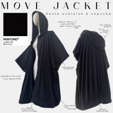 vest oversize à capuche move jacket black onyx