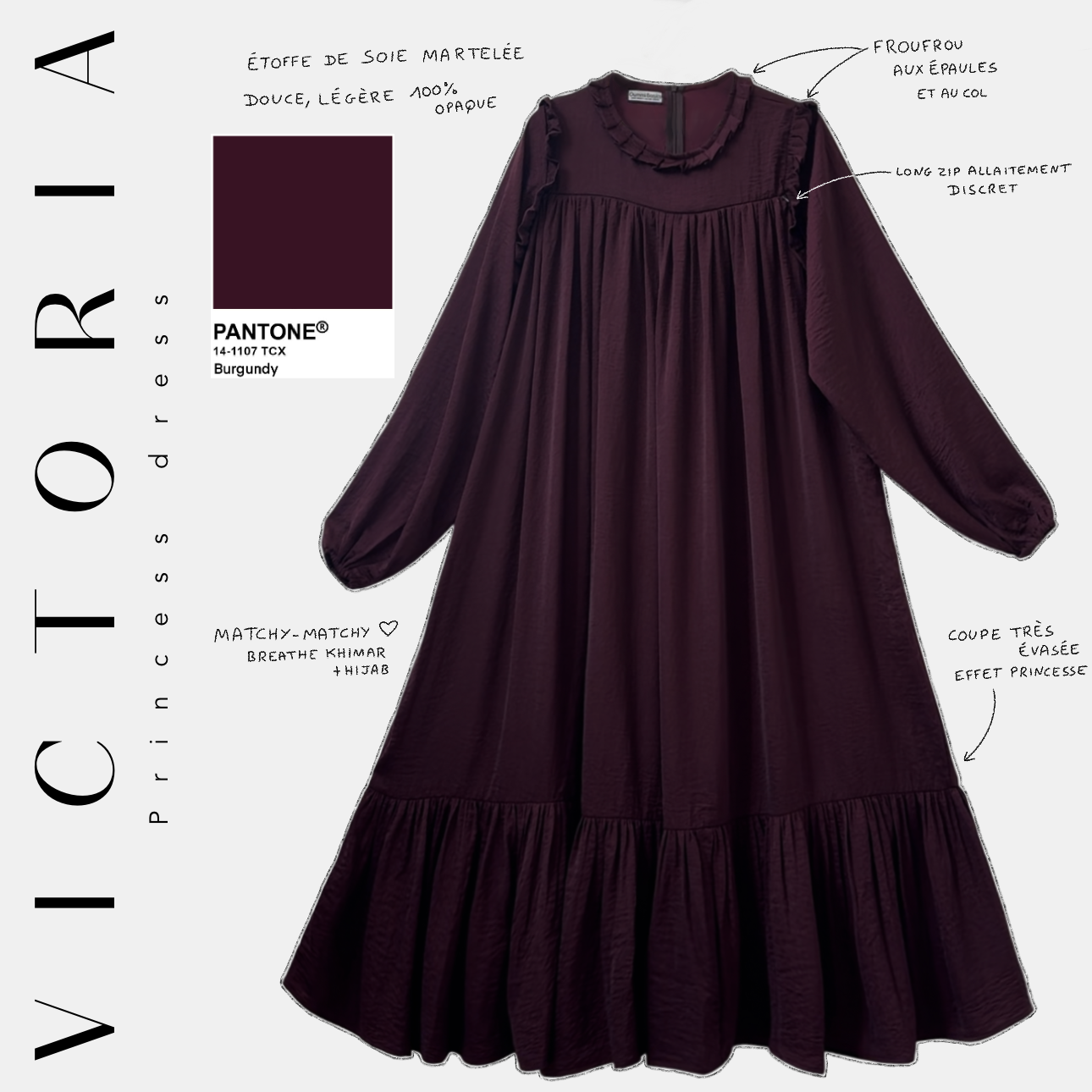 victoria princess dress burgundy