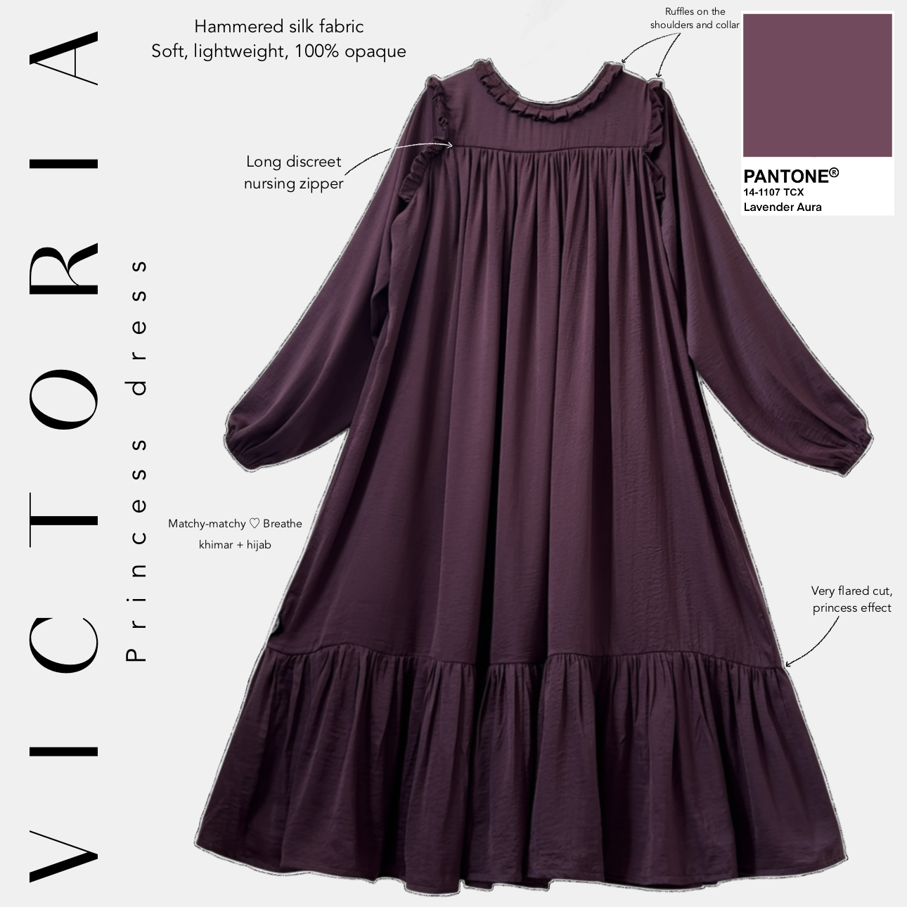 victoria princess dress lavender aura